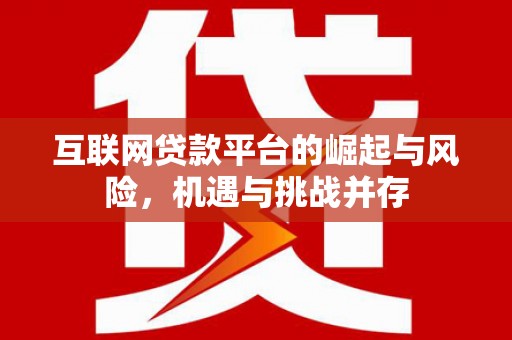 开化互联网贷款平台的崛起与风险，机遇与挑战并存
