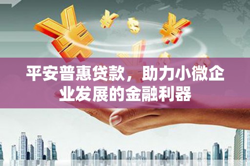 永靖平安普惠贷款，助力小微企业发展的金融利器