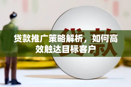 金昌贷款推广策略解析，如何高效触达目标客户