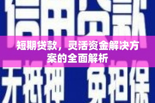 亭湖短期贷款，灵活资金解决方案的全面解析