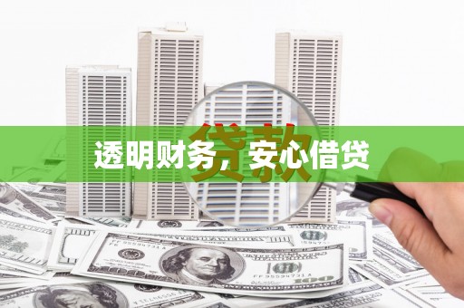 迪庆透明财务，安心借贷